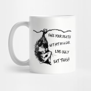 Funny Opossum Quotes Mug